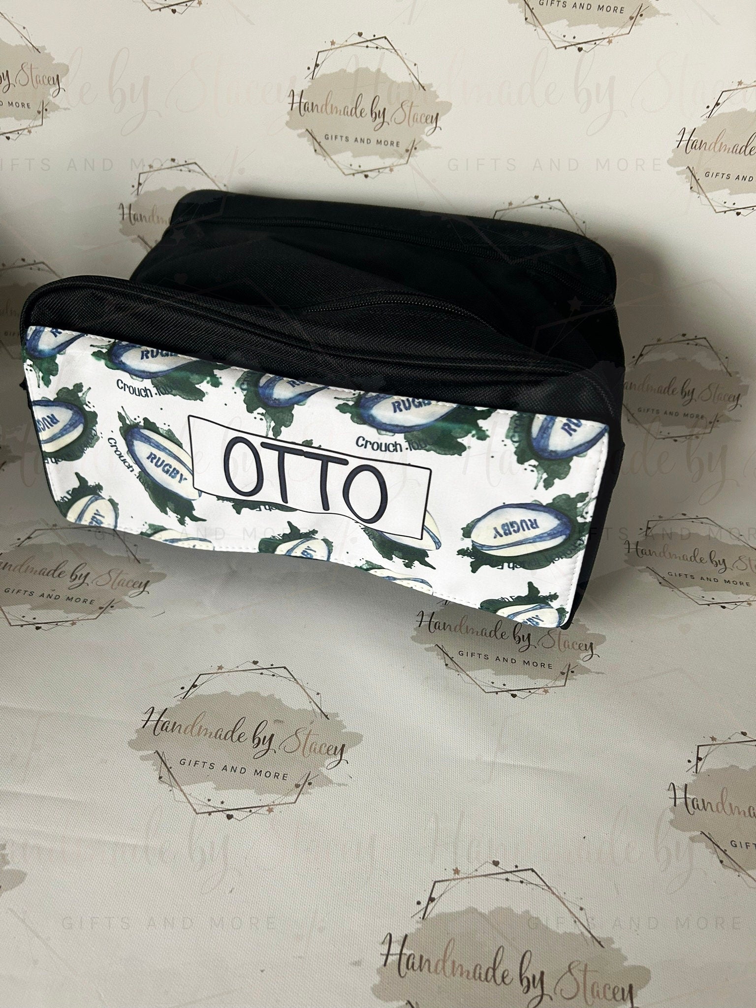 Personalised Rugby Boot Bag|Editable Text|Sports Shoe Bag|Dirty Boots|Gift Idea for Dad|Son|Niece|Nephew|Daughter|Christmas Sporting Gift