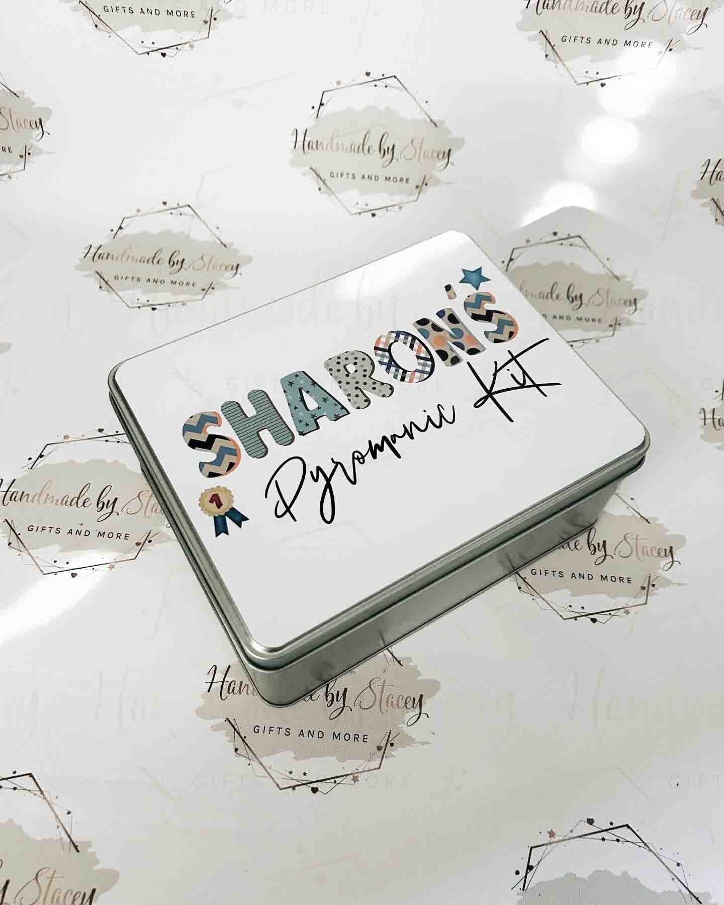 Personalised Novelty Metal Tin|Custom Text|Bits & Bobs Garage Tin|Birthday Christmas Fathers Day|Biscuit Sweet Tin|Gift Dad Grandad Uncle