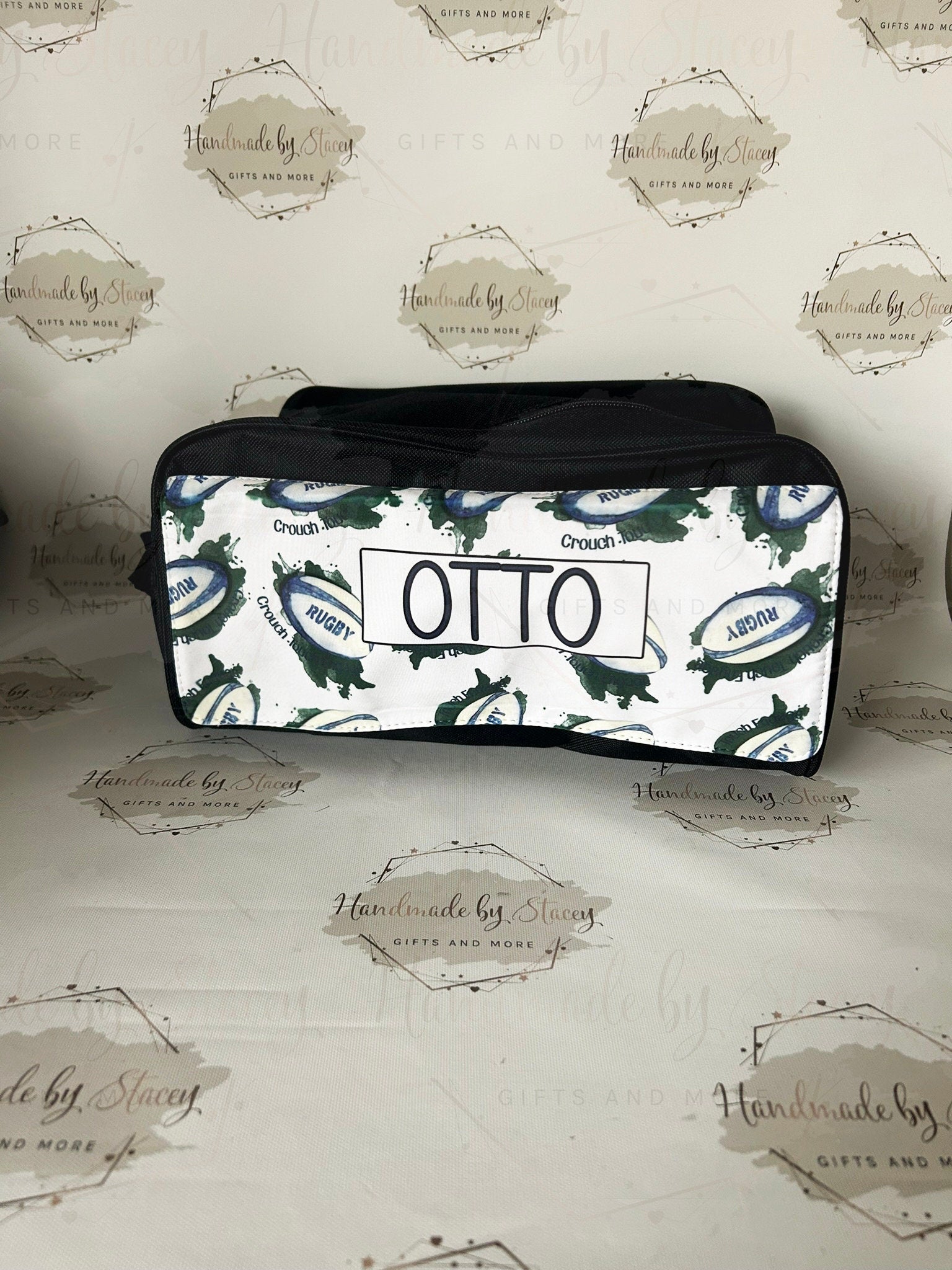 Personalised Rugby Boot Bag|Editable Text|Sports Shoe Bag|Dirty Boots|Gift Idea for Dad|Son|Niece|Nephew|Daughter|Christmas Sporting Gift