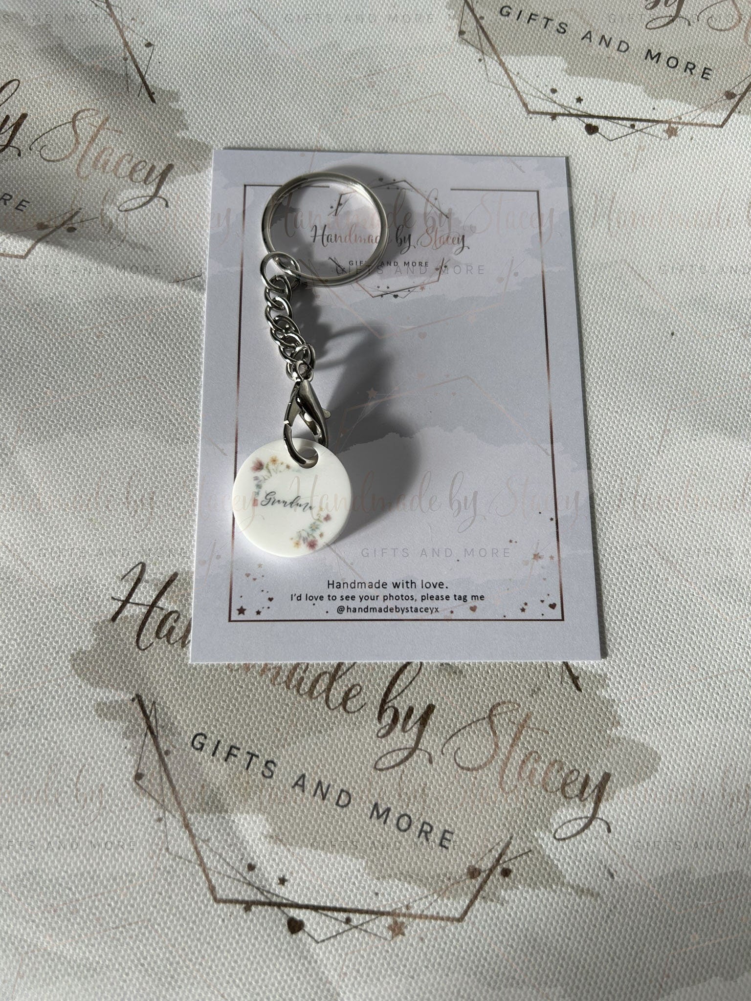 Personalised Trolley Coin|Wildflower Shopping Trolley Token|Thank you Small Keepsake Gift Idea for Mothers Day|Nannys|Birthdays