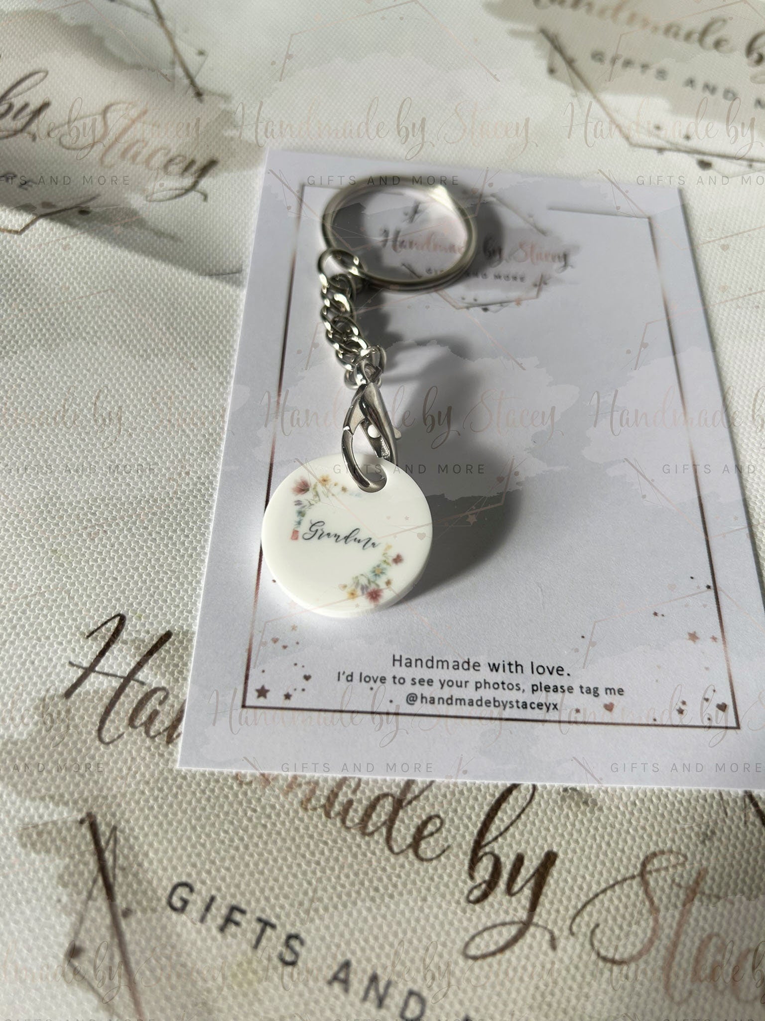 Personalised Trolley Coin|Wildflower Shopping Trolley Token|Thank you Small Keepsake Gift Idea for Mothers Day|Nannys|Birthdays