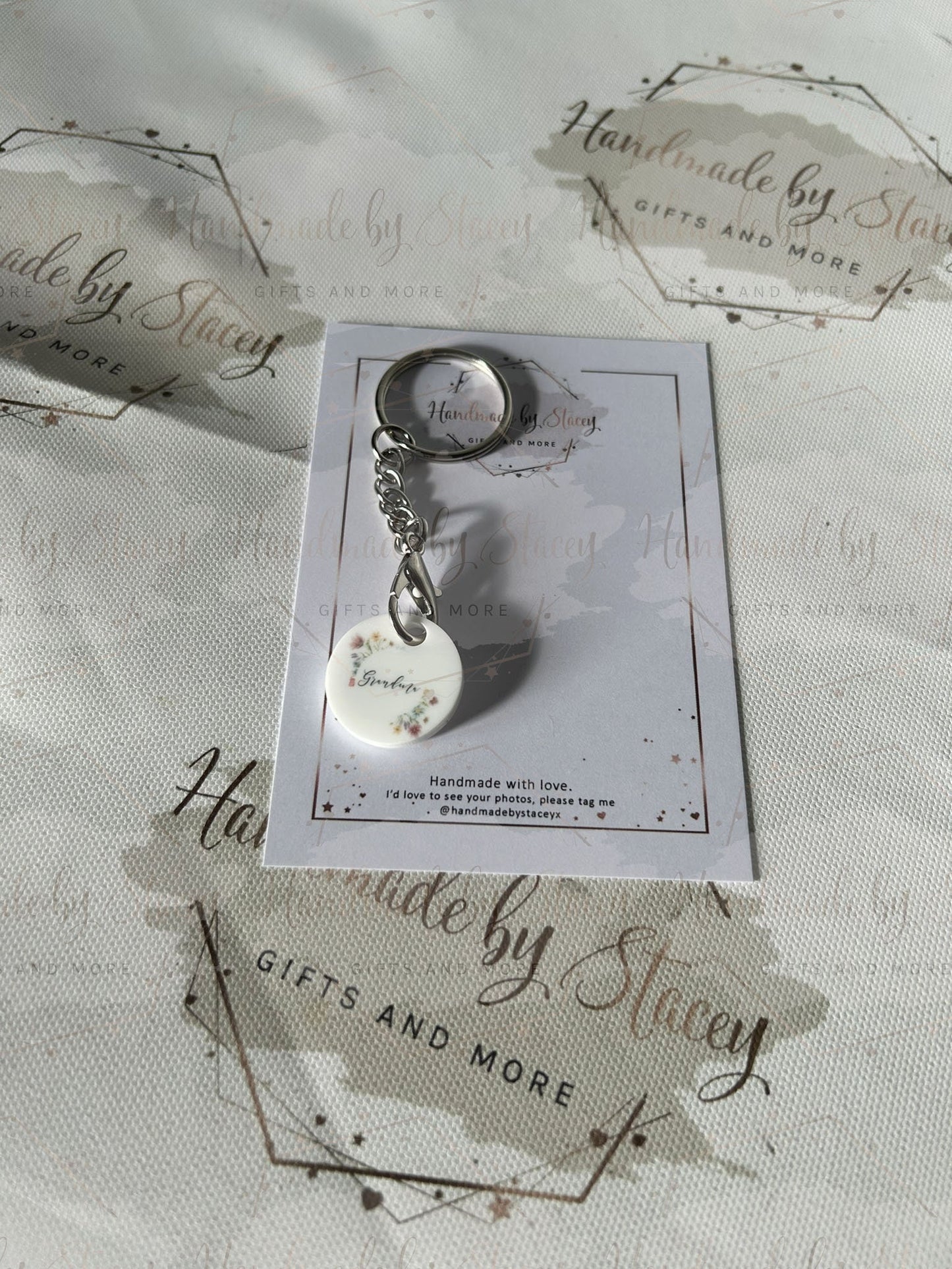 Personalised Trolley Coin|Wildflower Shopping Trolley Token|Thank you Small Keepsake Gift Idea for Mothers Day|Nannys|Birthdays