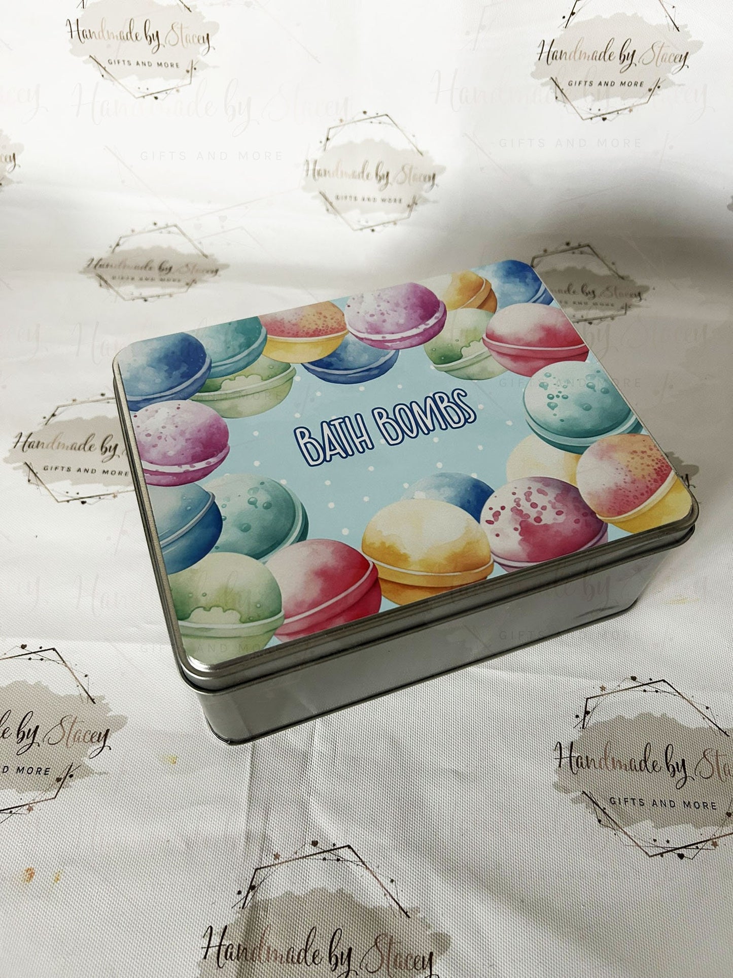 Personalised Novelty Metal Tin|Bath Bomb Gift Box|Bath Accessories|Mothers Day Friend Sister Child Gift Idea|Birthday Christmas Present