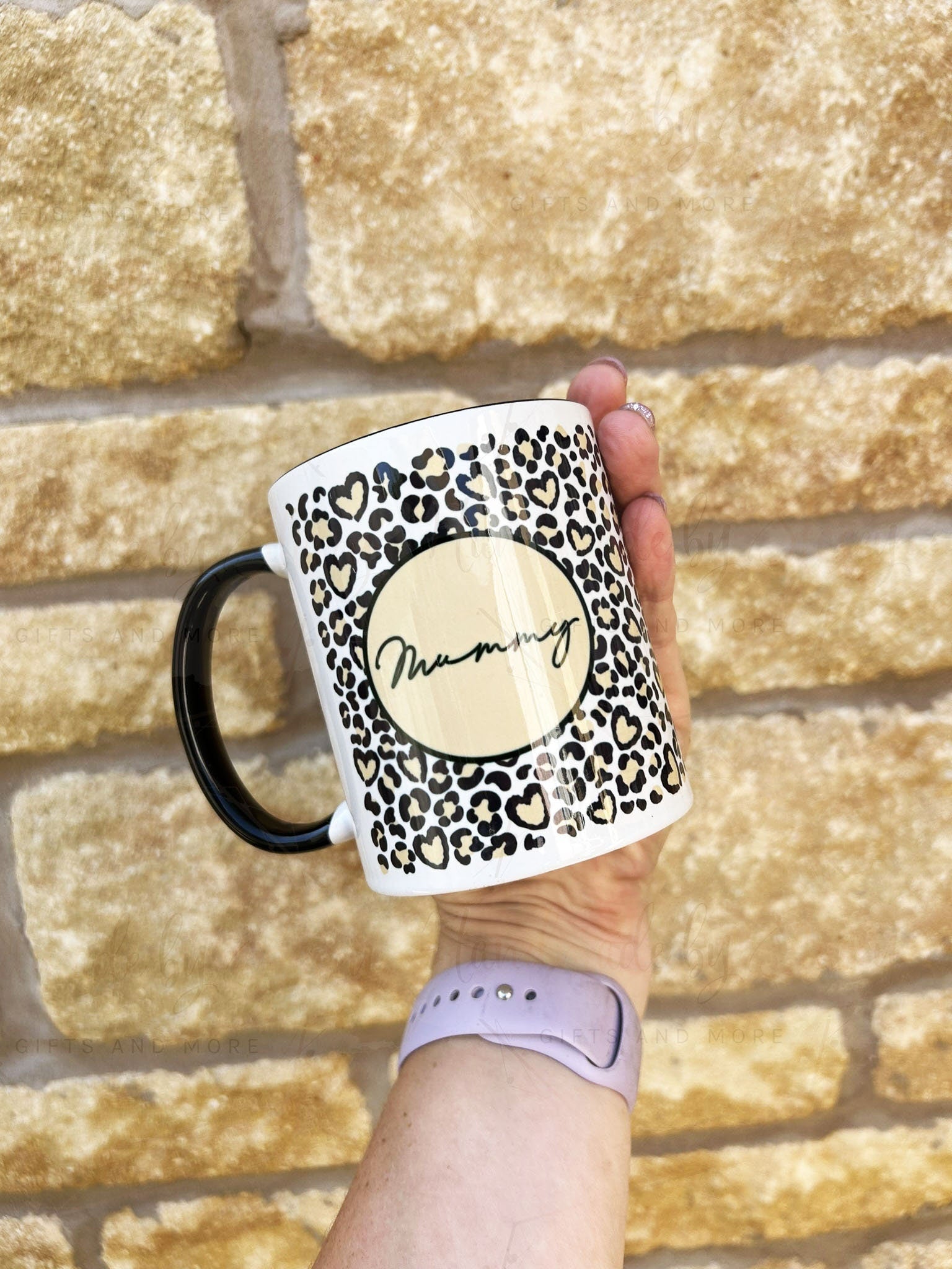 Personalised Ceramic Mug|Leopard Print Funky Style Drinking Cup|Editable Text|Gift Idea for Her|Friend|Mother's Day|Chirstmas