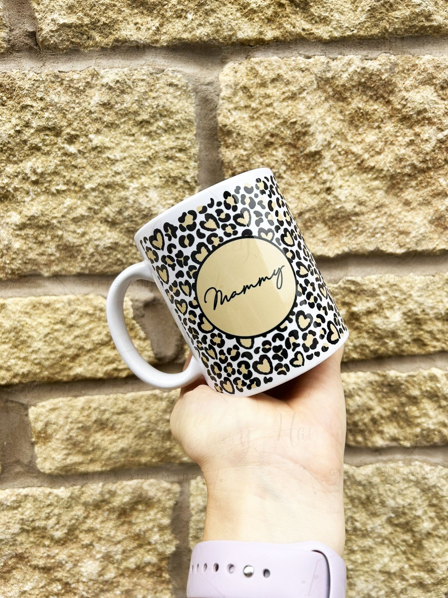 Personalised Ceramic Mug|Leopard Print Funky Style Drinking Cup|Editable Text|Gift Idea for Her|Friend|Mother's Day|Chirstmas