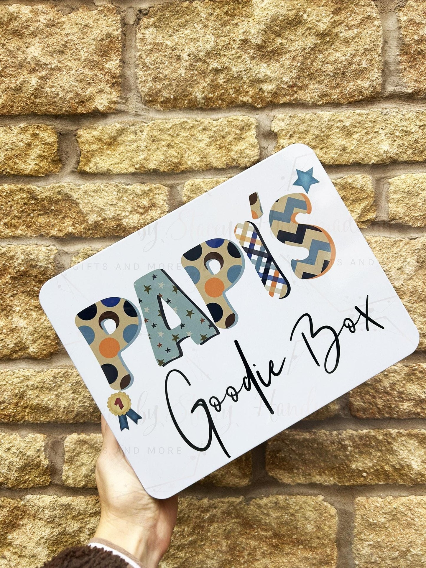Personalised Novelty Metal Tin|Custom Text|Bits & Bobs Garage Tin|Birthday Christmas Fathers Day|Biscuit Sweet Tin|Gift Dad Grandad Uncle