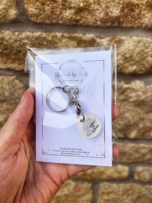 Personalised Trolley Coin|Rainbow Shopping Trolley Token|Thank you Small Keepsake Gift Idea for Mothers Day|Nannys|Birthdays