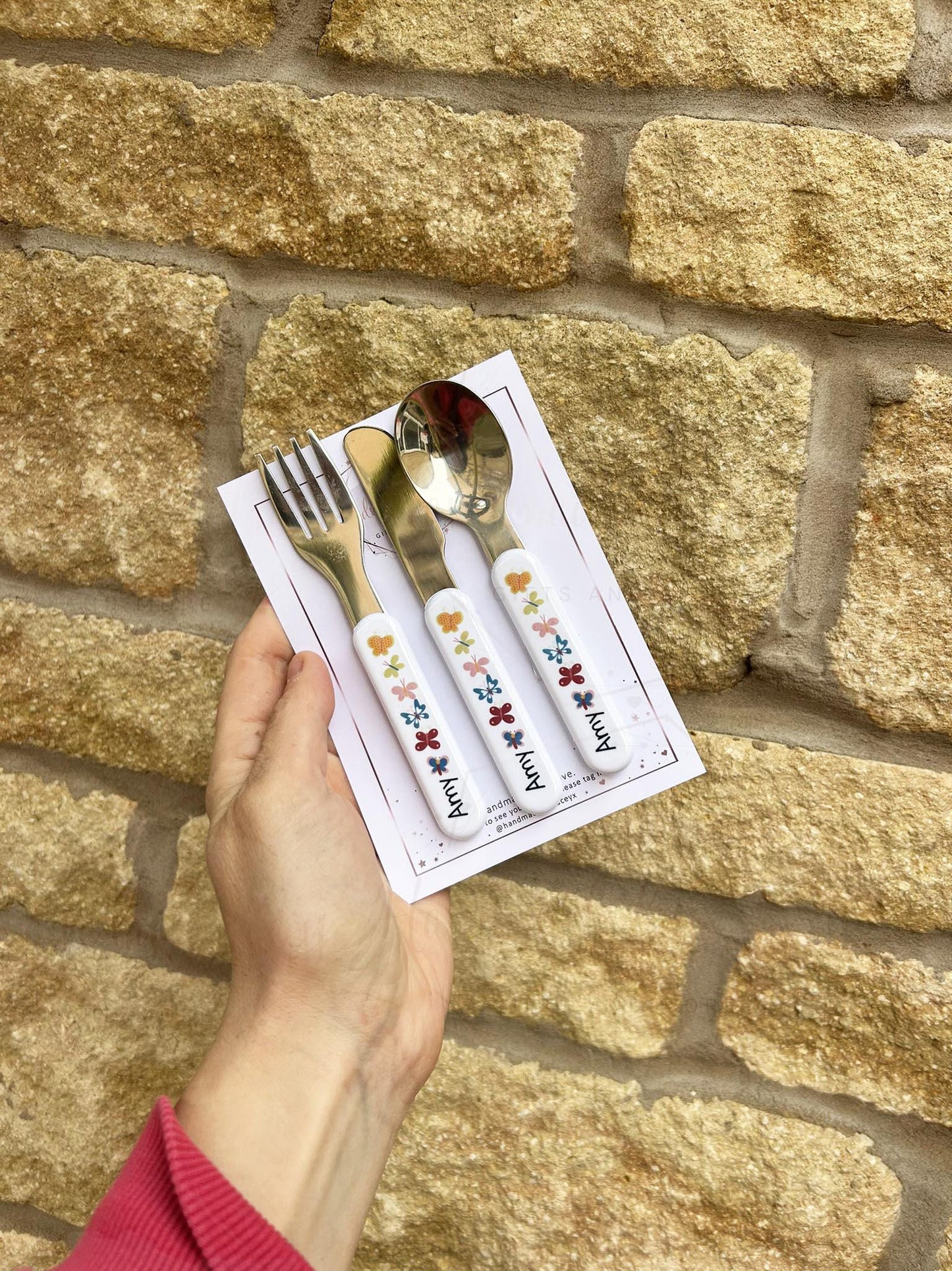 Personalised Plastic Childrens Cutlery|Various Designs|First Birthday|Christening