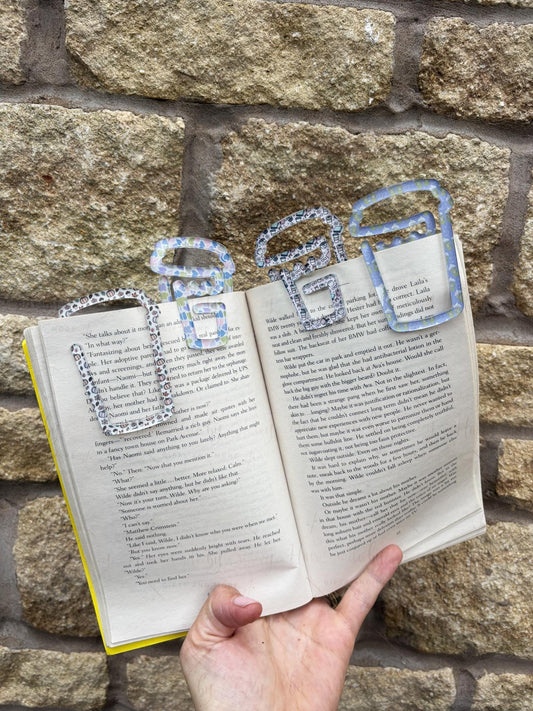 Acrylic Coffee Cup Bookmark: Unique Reading Gift, UK Made
