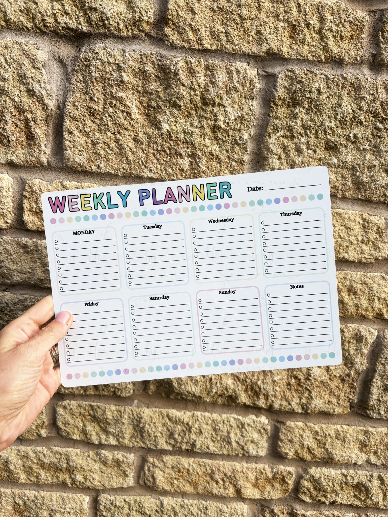 A4 Aluminium Reusable Weekly Whiteboard Planner|Four Designs|Family Organiser