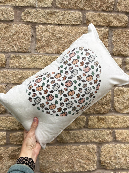 Personalised 30x50cm Pumpkin Cushion Cover|Oblong Shaped Soft Velted Pillow with Inner