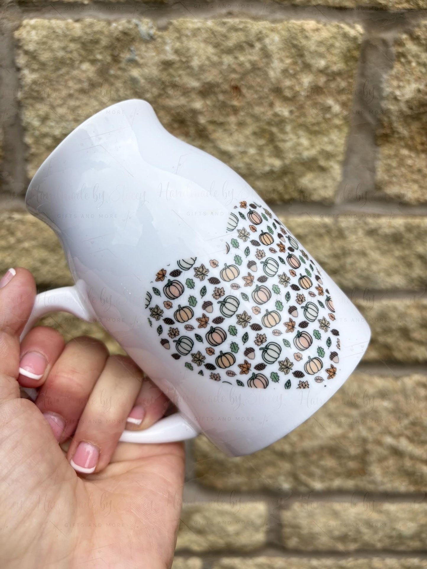 Personalised Pumpkin Jug|Ceramic Vase|Two Sizes|Autumnal Design|