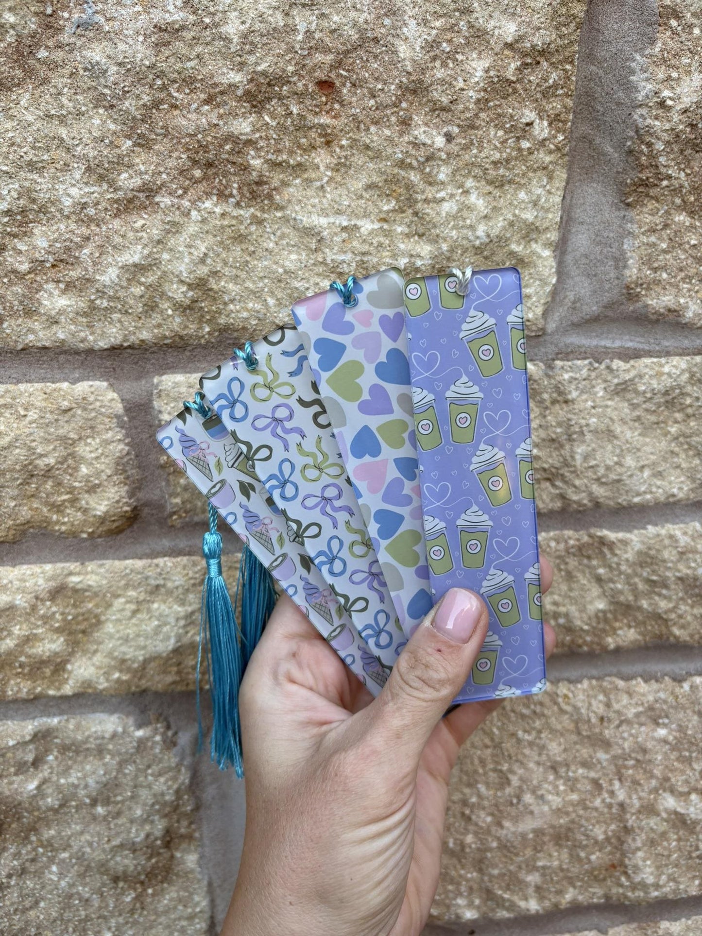 Acrylic Bookmark & Tassel|Various Design|Cowboy|Bows|Hearts|