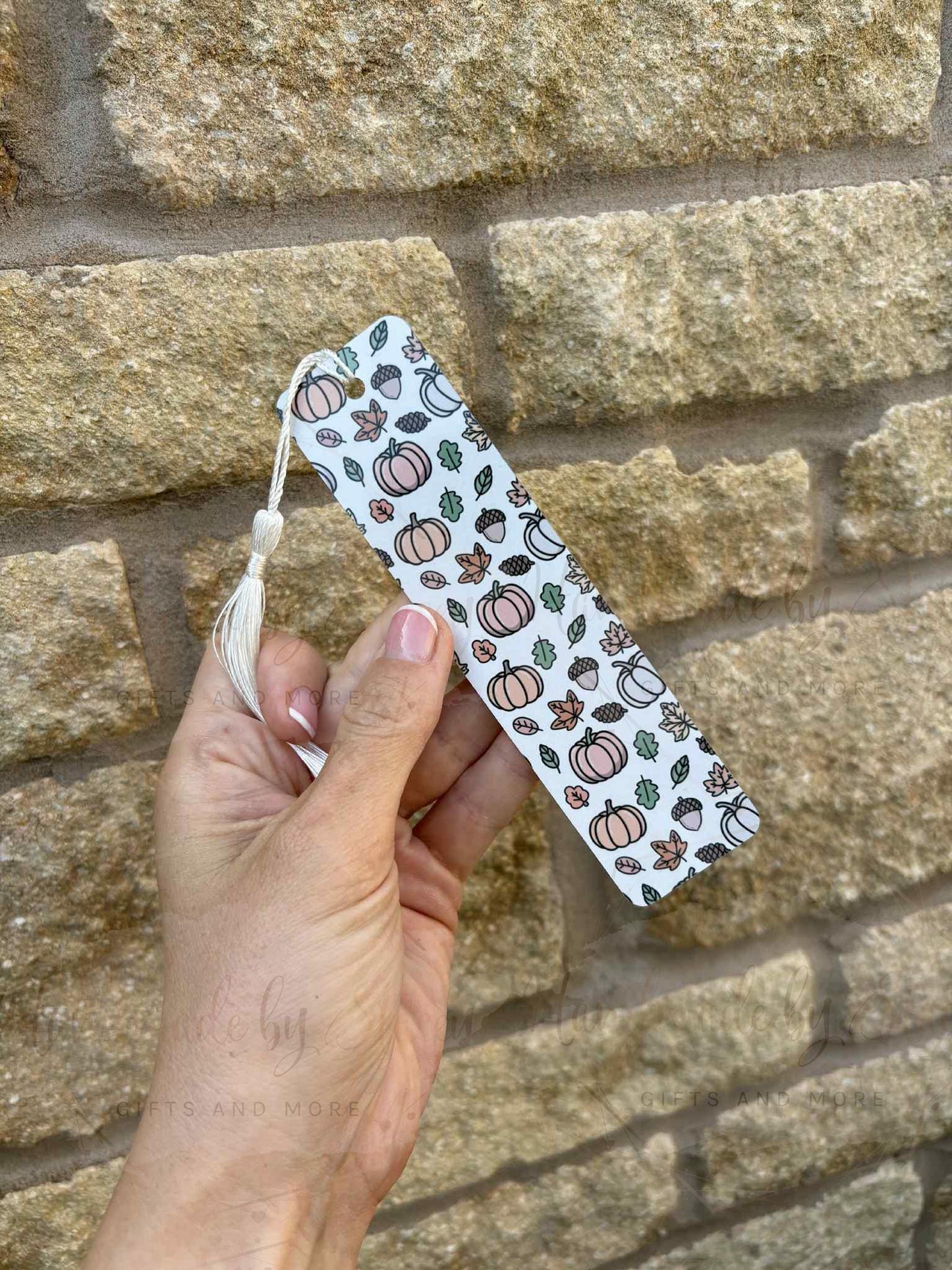 Personalised Acrylic Pumpkin Bookmark & Tassel|