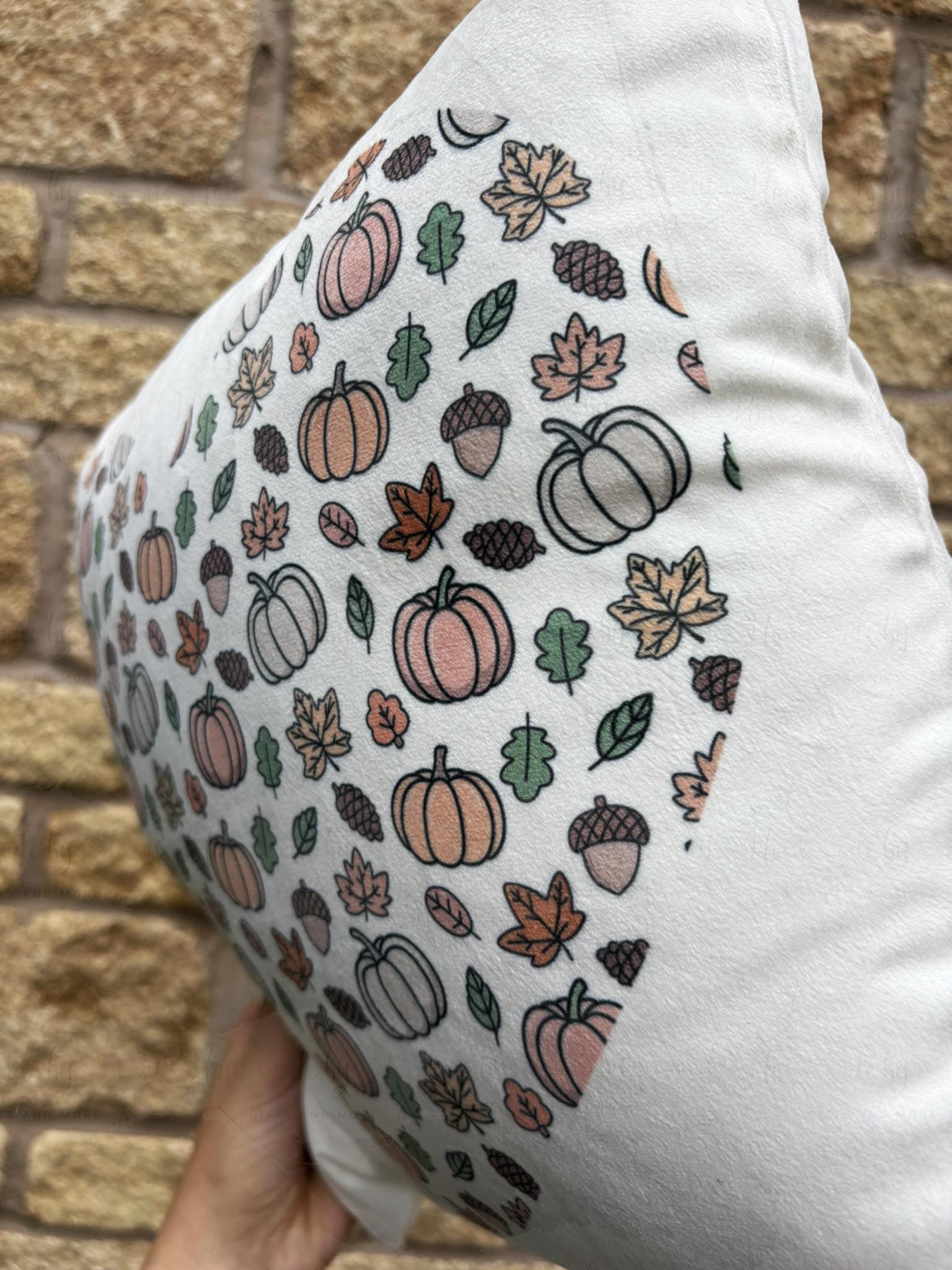 Personalised Pumpkin Cushion|40x40cm Heart Autumnal Gift Idea|Inner Included
