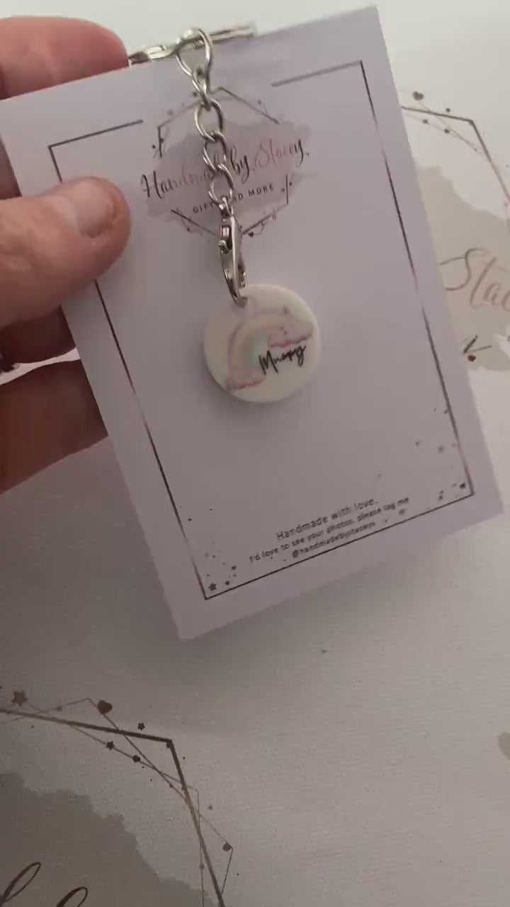 Personalised Trolley Coin|Rainbow Shopping Trolley Token|Thank you Small Keepsake Gift Idea for Mothers Day|Nannys|Birthdays