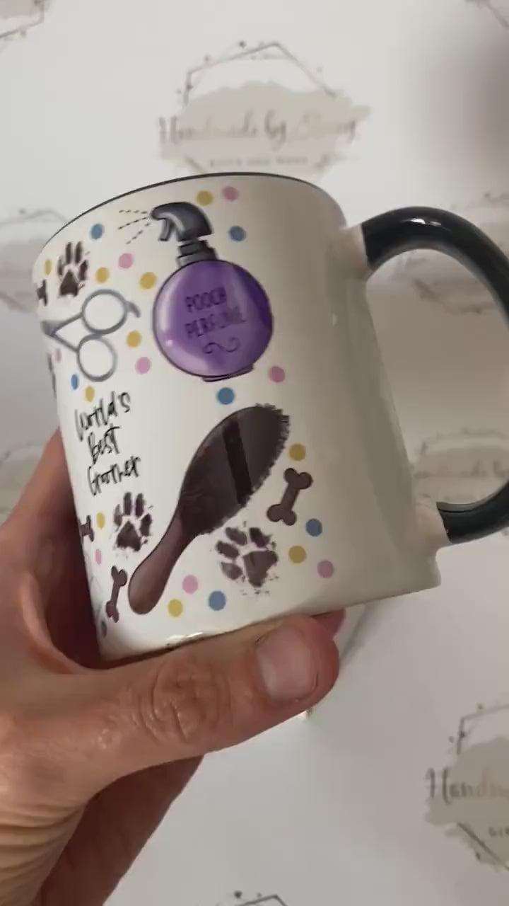 Personalised Ceramic Mug|World's Best Dog Groomer|Christmas Birthday Gift|Editable Text|Gift from the Dog|Thank you Gift