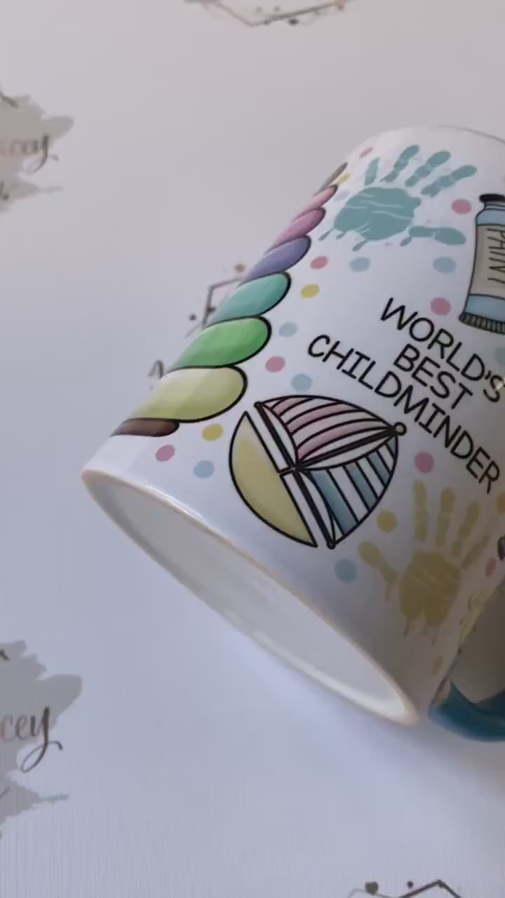 Personalised Childminder Mug|Thank you Nursery Nurse|EDITABLE TEXT|Gift Idea for Child caregiver| Gift Hot Tea Coffee Cup