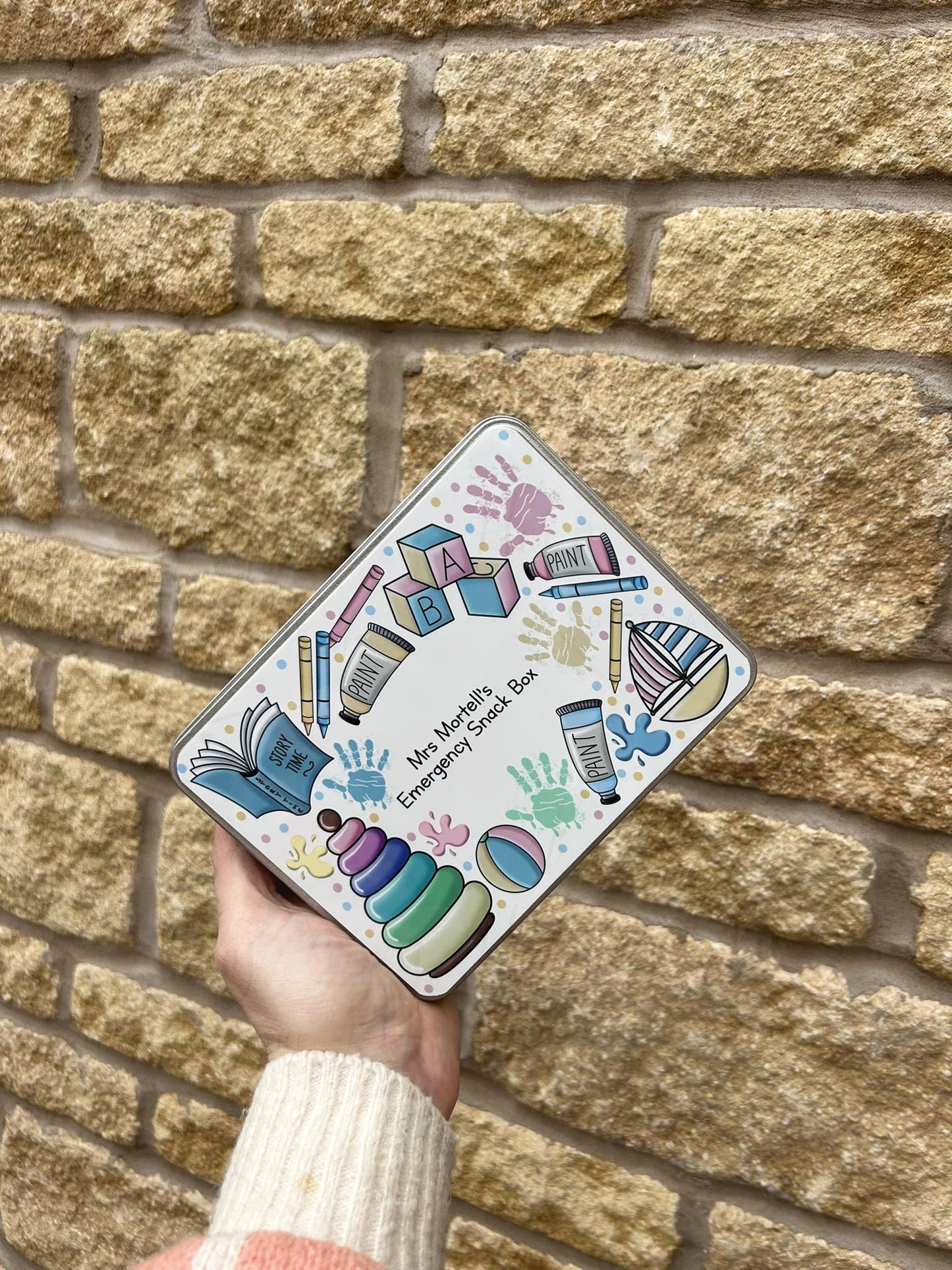 Personalised Childminding Nursery Metal Tin