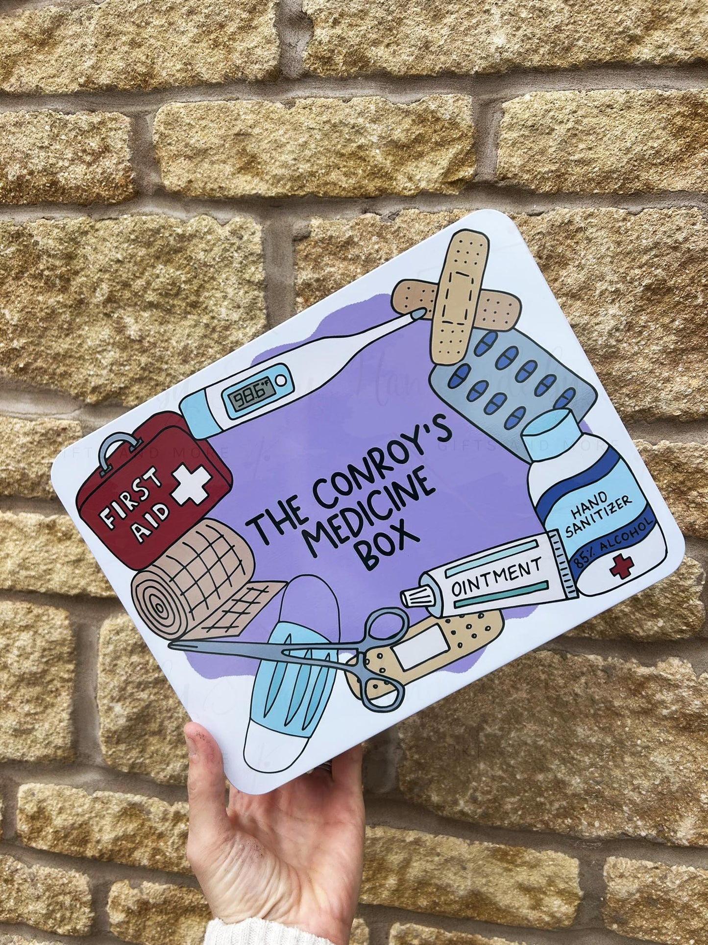 Personalised Novelty Medicine First Aid Metal Tin