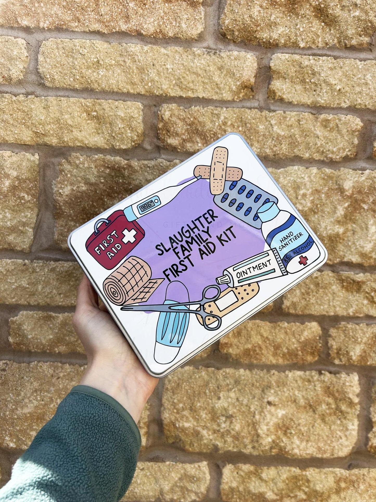 Personalised Novelty Medicine First Aid Metal Tin