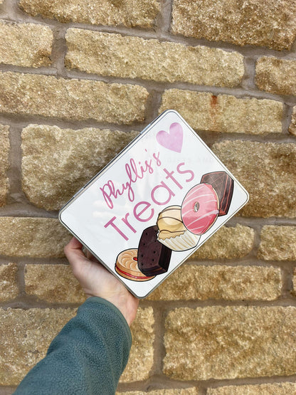 Personalised Novelty Biscuit Metal Tin