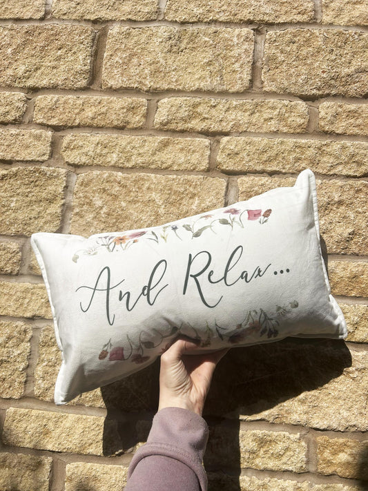 Personalised 30x50cm Wildflower Cushion & Inner