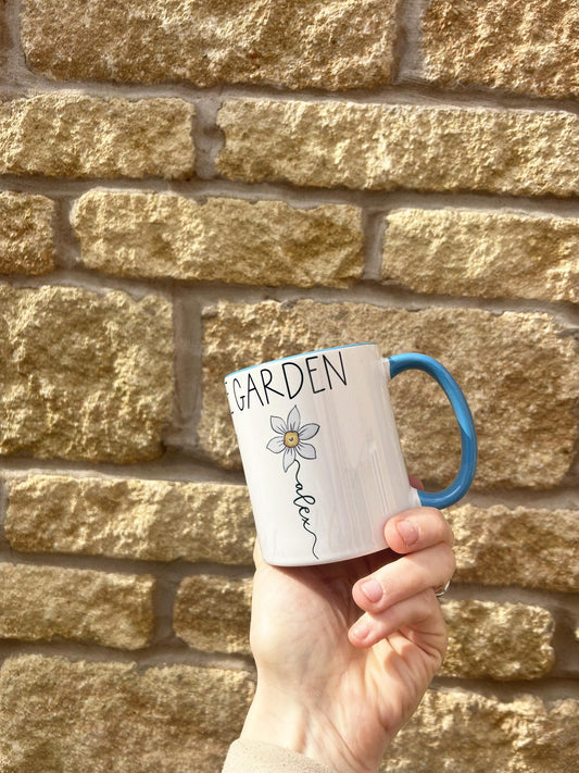 Personalised Birth Flower Ceramic Mug