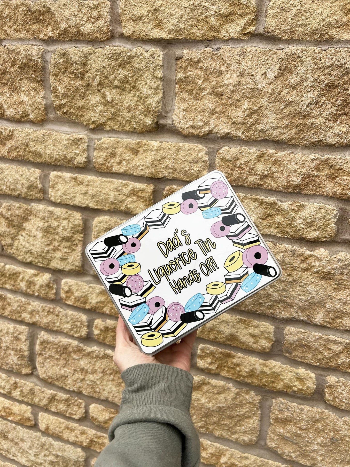 Personalised Novelty Liquorice Metal Tin