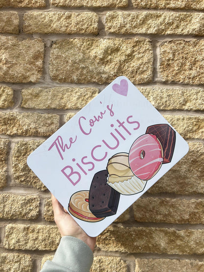 Personalised Novelty Biscuit Metal Tin