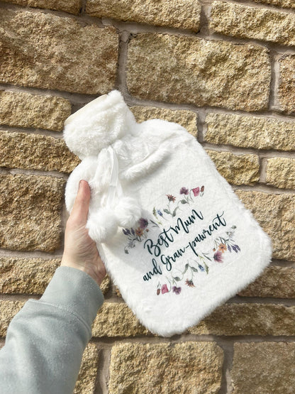 Personalised Wildflower Hot Water Bottle