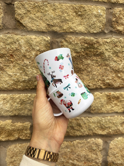 Personalised Plastic Christmas Children's Dinner Set
