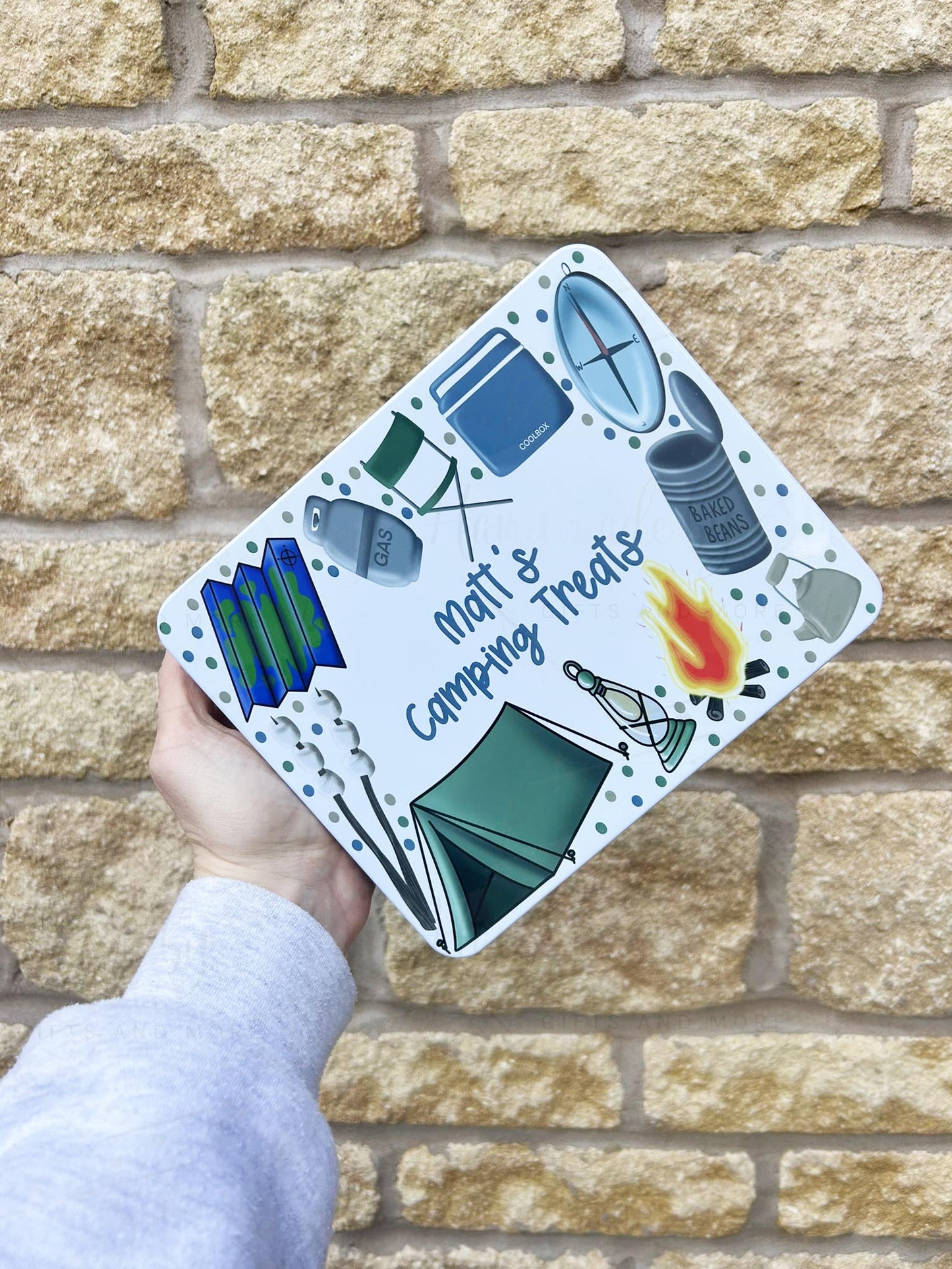 Personalised Novelty Camping Metal Tin
