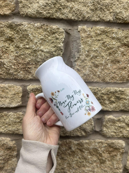 Personalised Ceramic Wildflower Jug