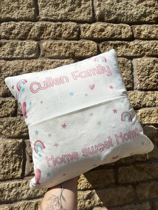 Personalised Children's Rainbow Book Cushion