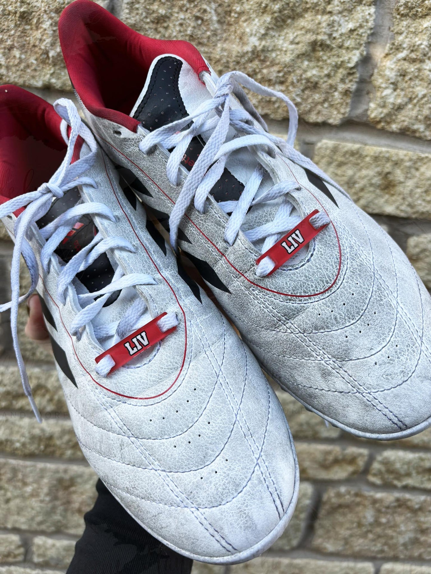 Personalised Acrylic Shoe Trainer Boot Tags, Football Team Design