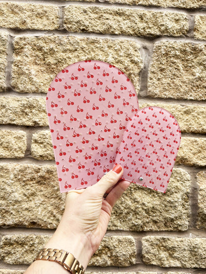 Personalised Pink Cherry Print Acrylic Earring Stand