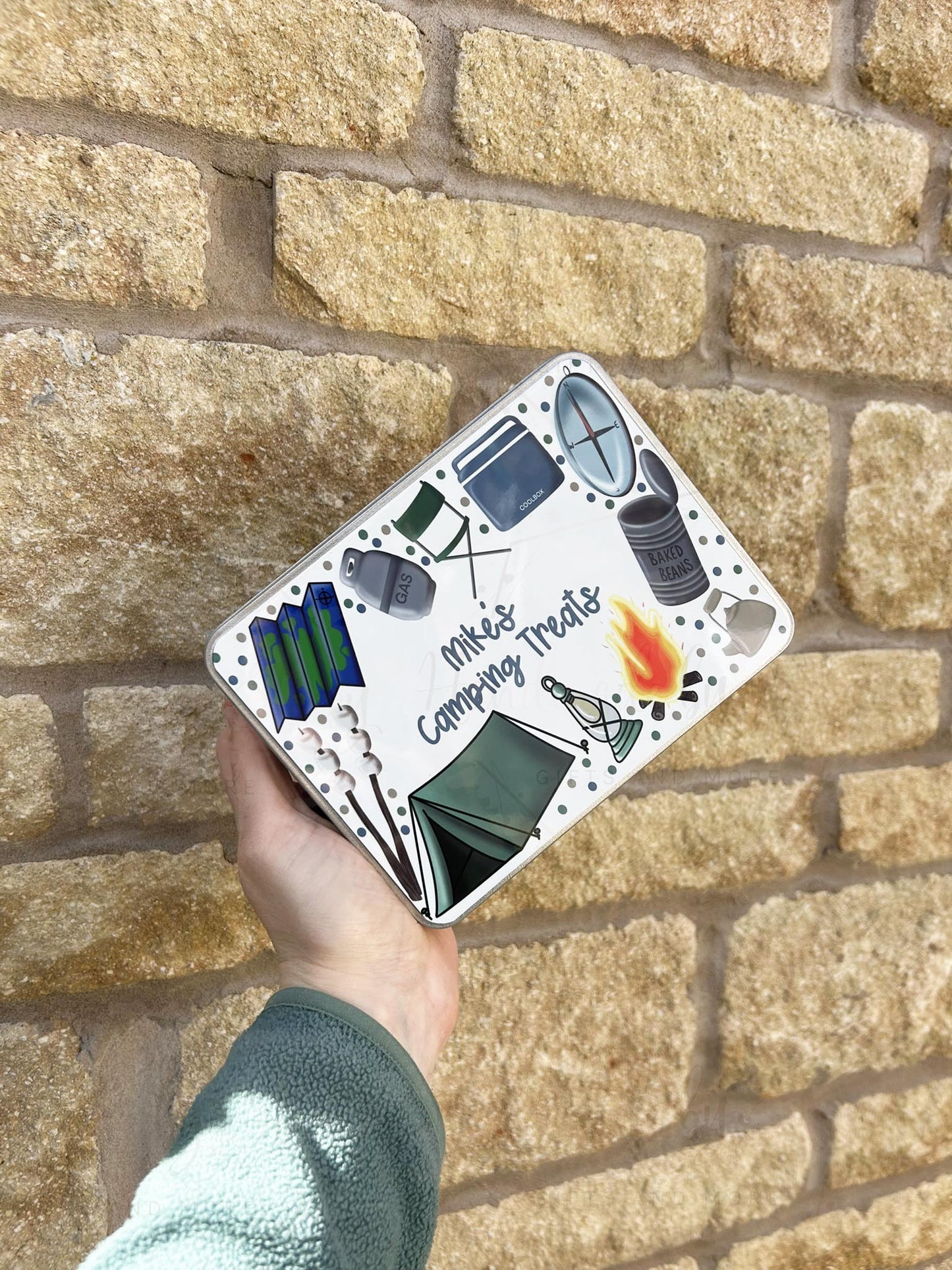 Personalised Novelty Camping Metal Tin