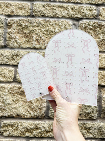 Personalised Pink Coquette Bow Acrylic Earring Stand