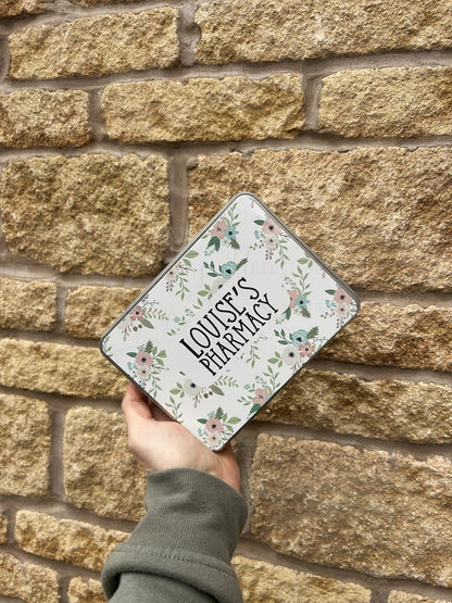 Personalised Novelty Floral Metal Tin