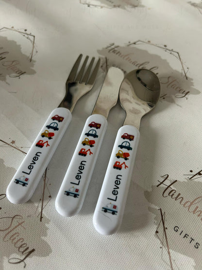 Personalised Plastic Children's Cutlery