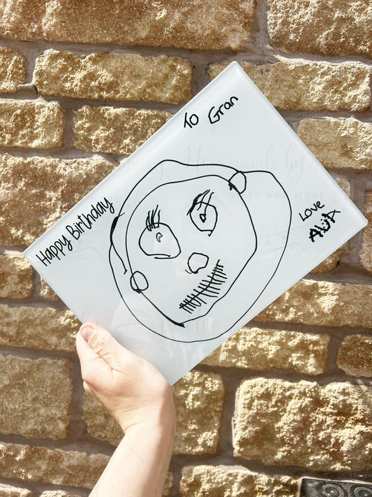 Personalised Child Drawing Artwork A4/A3 Chopping Board