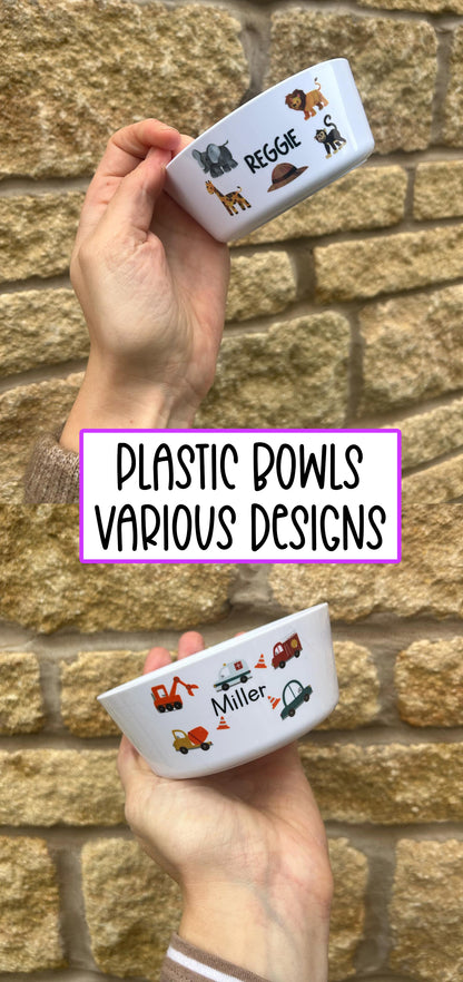 Personalised Plastic Children's Bowl