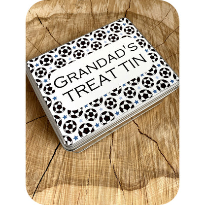Personalised Novelty Metal Tin|Football Design|Editable Text|Football Medals|Sweets|Biscuits Tin|Thank you Birthday Christmas Gift Idea