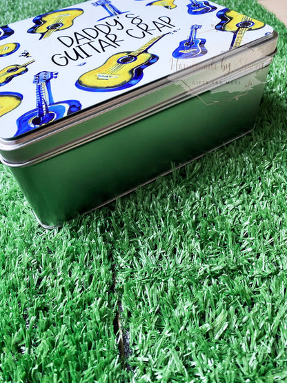 Personalised Novelty Metal Tin|Guital Musical Design|Birthday Christmas Gift|Editable Text|Sweet Biscuit Self Care Box|Unique Gift Idea