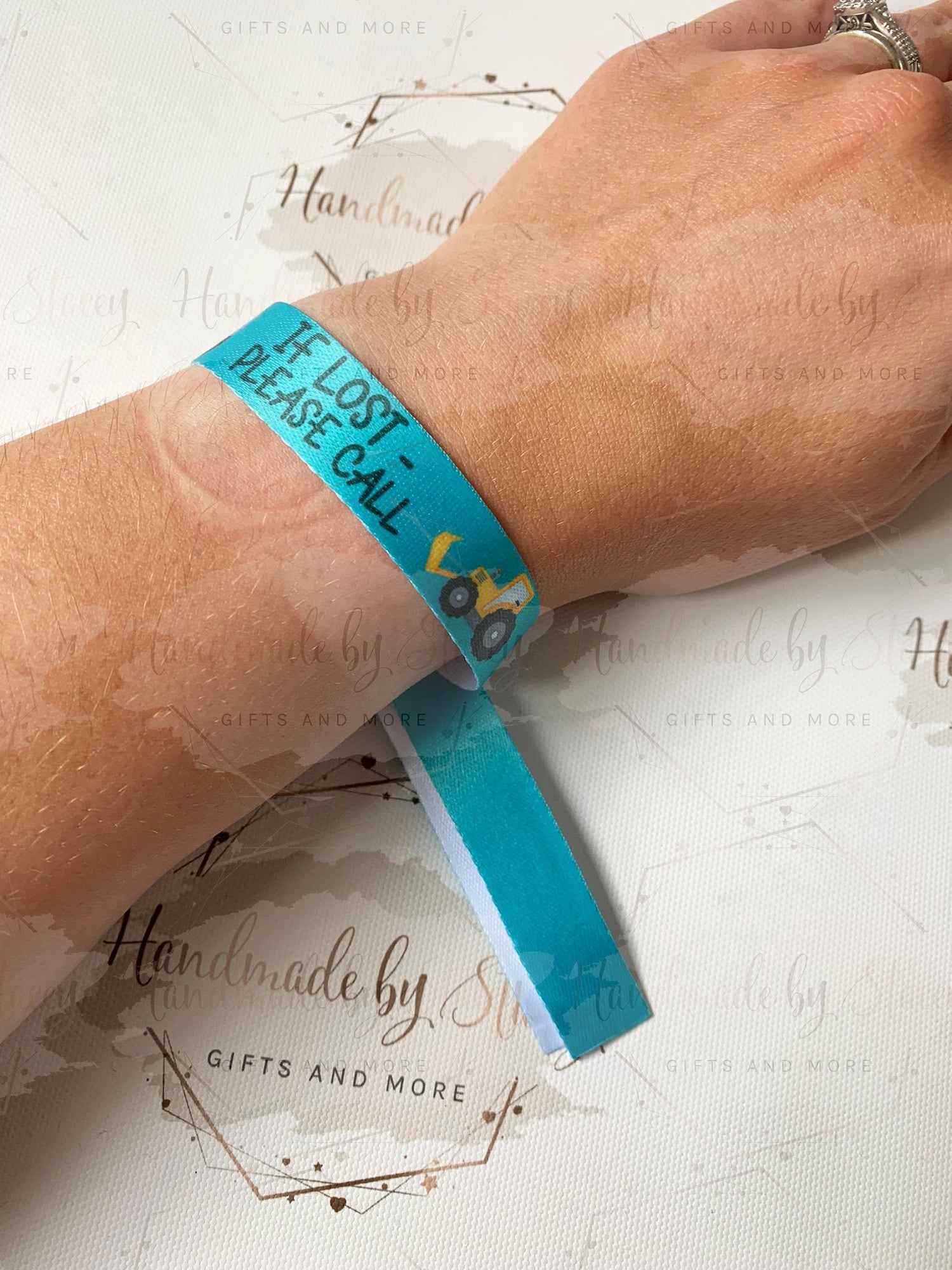 Personalised Missing Child Bracelet|Fabric Wristband Festival|Lost Child ID Band for Holiday|Travel|School Trips|Autistic|Childminder