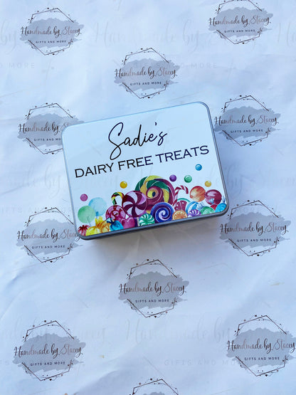 Personalised Novelty Metal Tin|Old Fashioned Sweeties|Sugar Treat Tin|Editable Text|Gift Idea for Grandad|Dad|Uncle|Mum|Aunty|Godparent