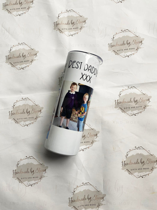 Personalised Insulated Photo Travel Flask|Cricket Thermos Gift Idea for Daddy|Alllotment Father's Day Gift for Him|Dad|Grandad|Grandpa|