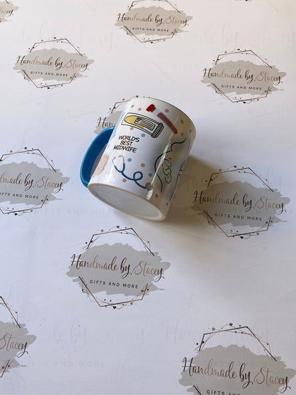 Personalised Midwife Mug|Thank You Nurse|Midwifery New Baby Cup|Custom Text Gift Idea|Doctor Hot Drink Reusable Cup