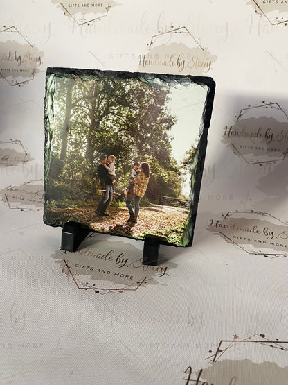 Photo Panel Slate|Personalised Family Keepsake Photo Frame|Unique Gift Idea for Mother's Day|Father's Day|Birthday|Christmas